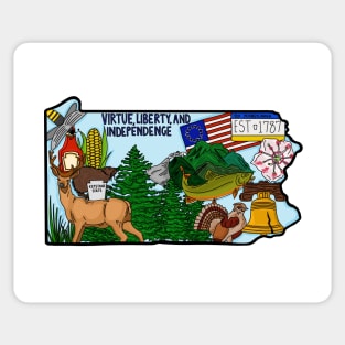 Pennsylvania Symbols Sticker